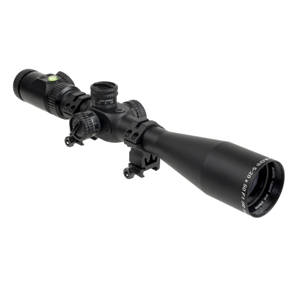 PAO F1 5-20x50 Illuminated PA FFP Rifle Scope w/ Free 9-11mm Dovetail Mounts