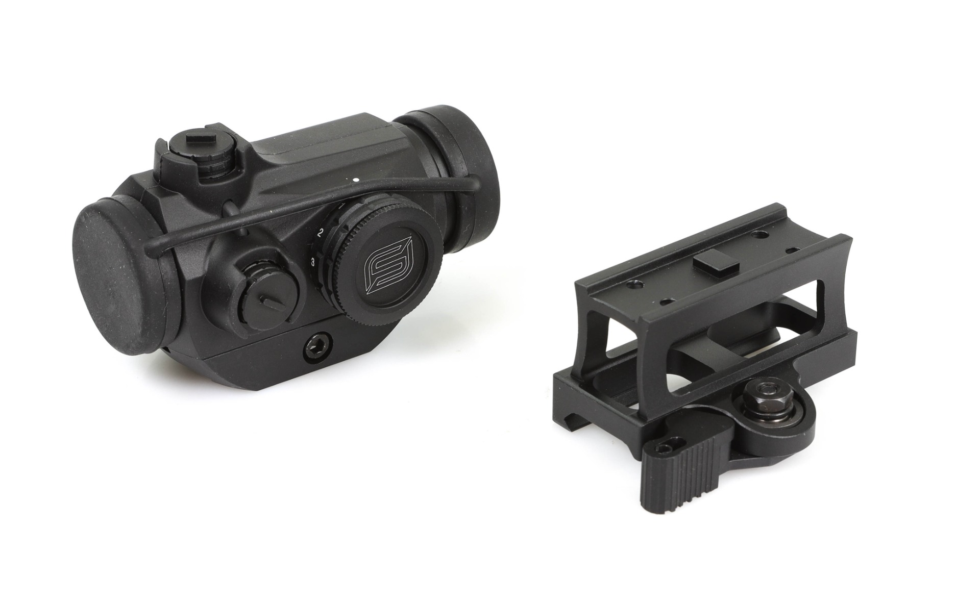 SPINA Optics Pathogen 1x20 2 MOA 50yd Red Dot Sight with QD Riser & Rheostat System