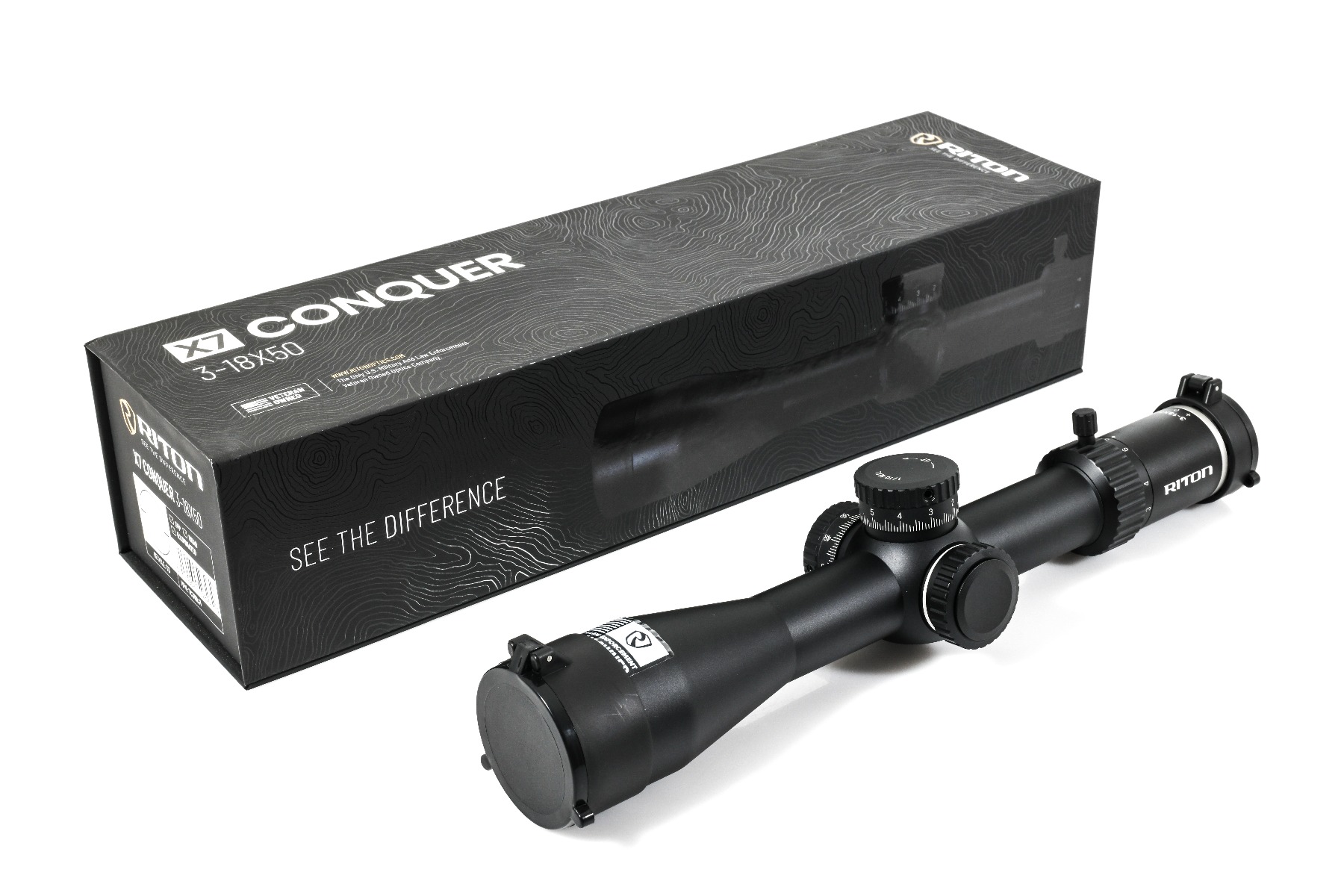 Special Edition Riton X7 Conquer 3-18x50 FFP Non IR T3 0.1 MRAD Rifle Scope