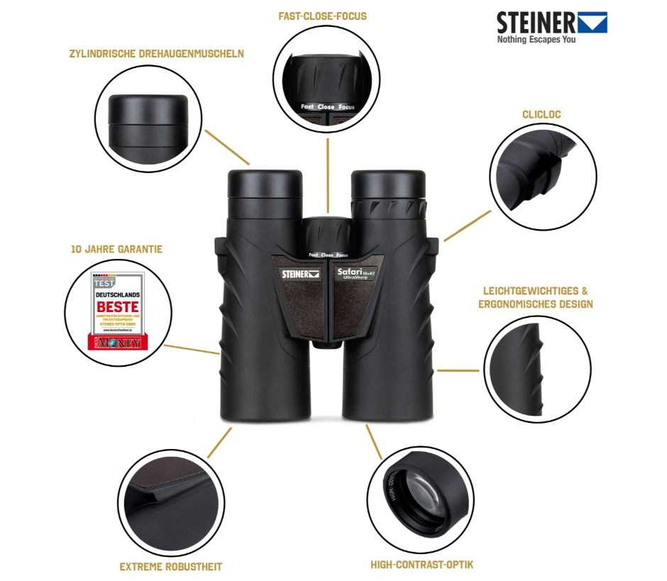 Steiner Safari Ultrasharp 10x42 Full Size Binoculars