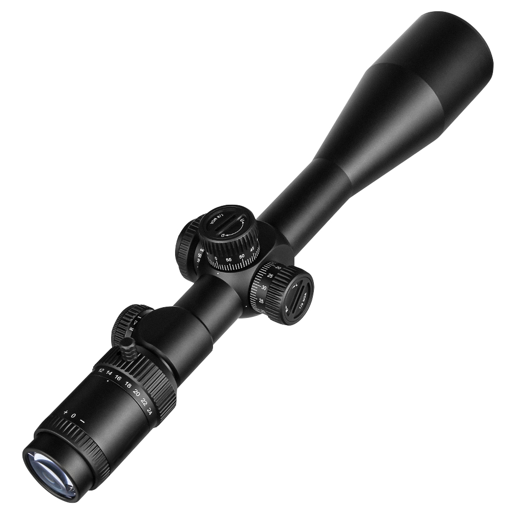 SPINA Optics Mercury 6-24x50 SFP Illuminated 1/8MOA SF 30mm Rifle Scope with Free Weaver Rings