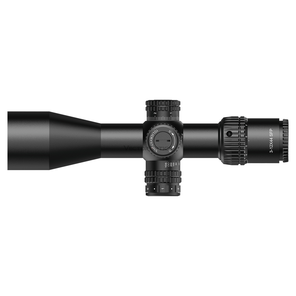 Vector Optics Veyron 3-12x44 SFP Illuminated MPR-V10 0.1 MRAD Locking Turrets Side Focus Super Compact Rifle Scope - Free Weaver/Picatinny Mounts Included