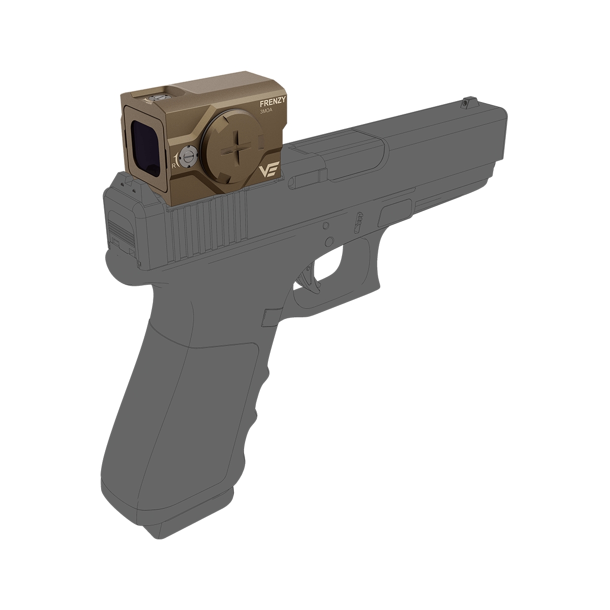 Vector Optics Frenzy Plus 1x18x20 Enclosed Reflex Sight - Coyote FDE