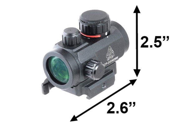 UTG 2.6" Micro Dot Sight Red 4 MOA Integral QD Mount
