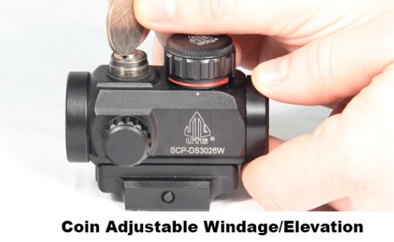 UTG 2.6" Micro Dot Sight Red 4 MOA Integral QD Mount