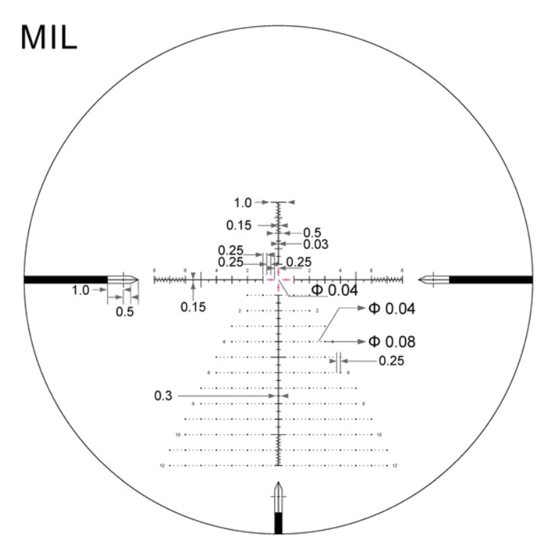Arken Optics EPL4 6-24x50 FFP VPR MIL Illuminated Rifle Scope