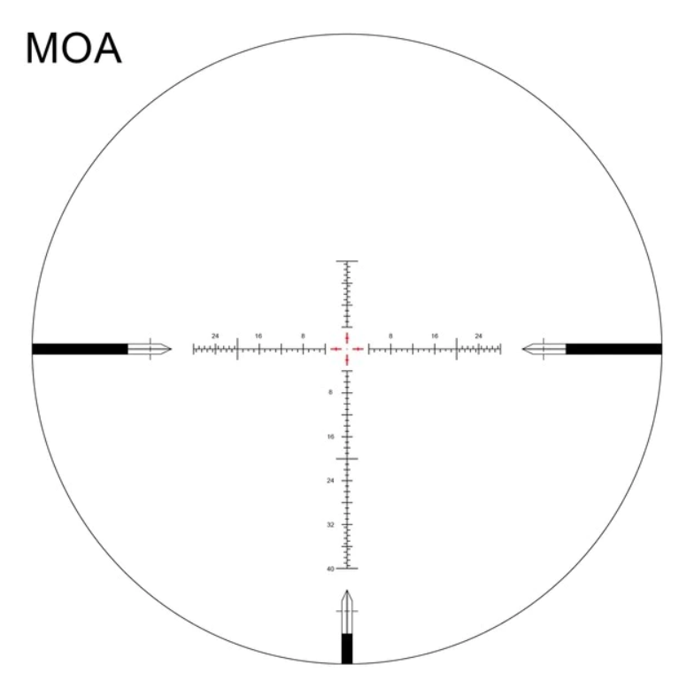 Arken Optics SH-4J 6-24x50 FFP Illuminated 34mm VHR Zero Stop Rifle Scope - MOA