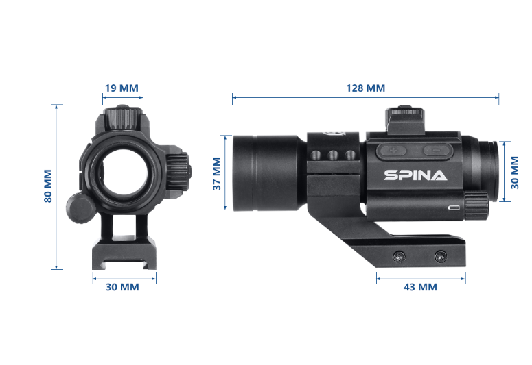 SPINA Optics Strike Reaper 1x32 Cantilever IPX7 Red Dot Sight