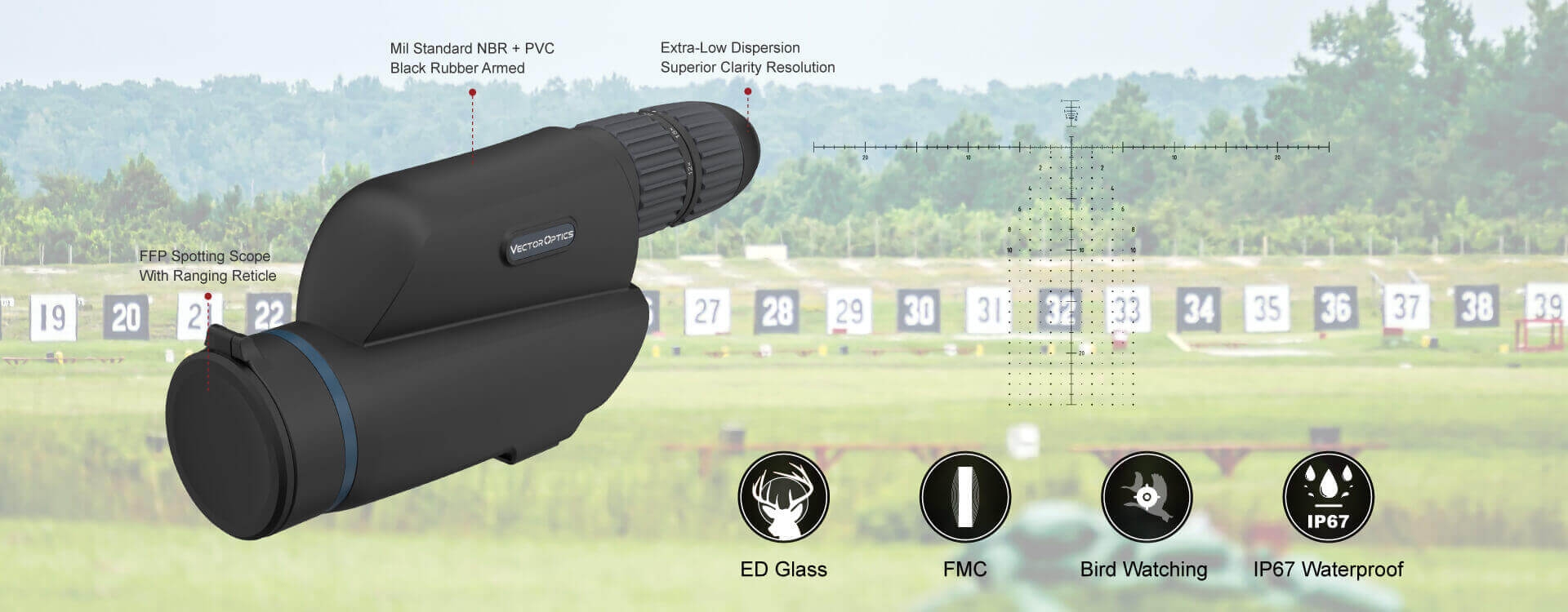 Vector Optics Continental Pro 12-40x60 ED FFP Spotting Scope