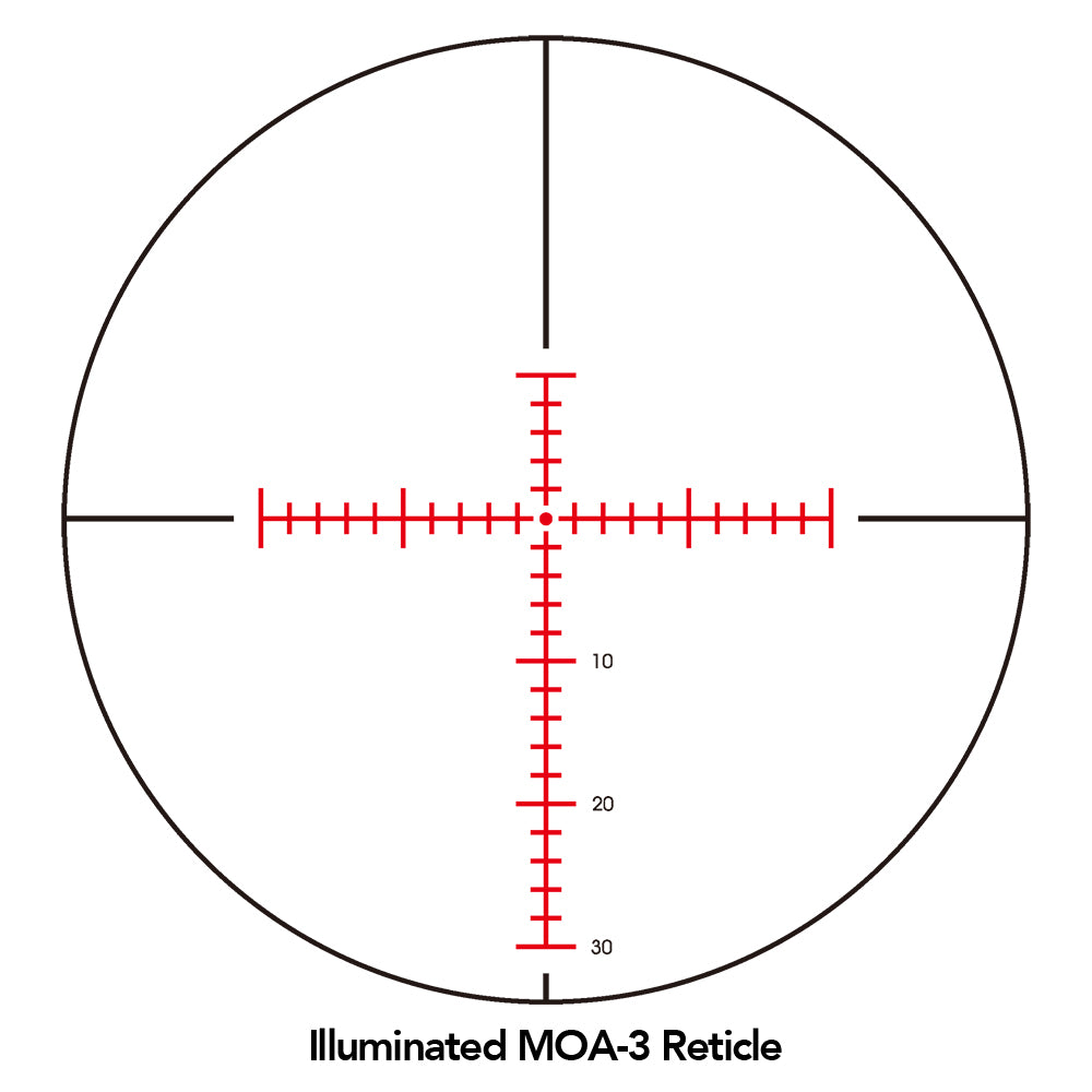 Sightron S-TAC 4-20x50 FFP Illuminated MOA-3 1/4 MOA Zero Stop Rifle Scope 