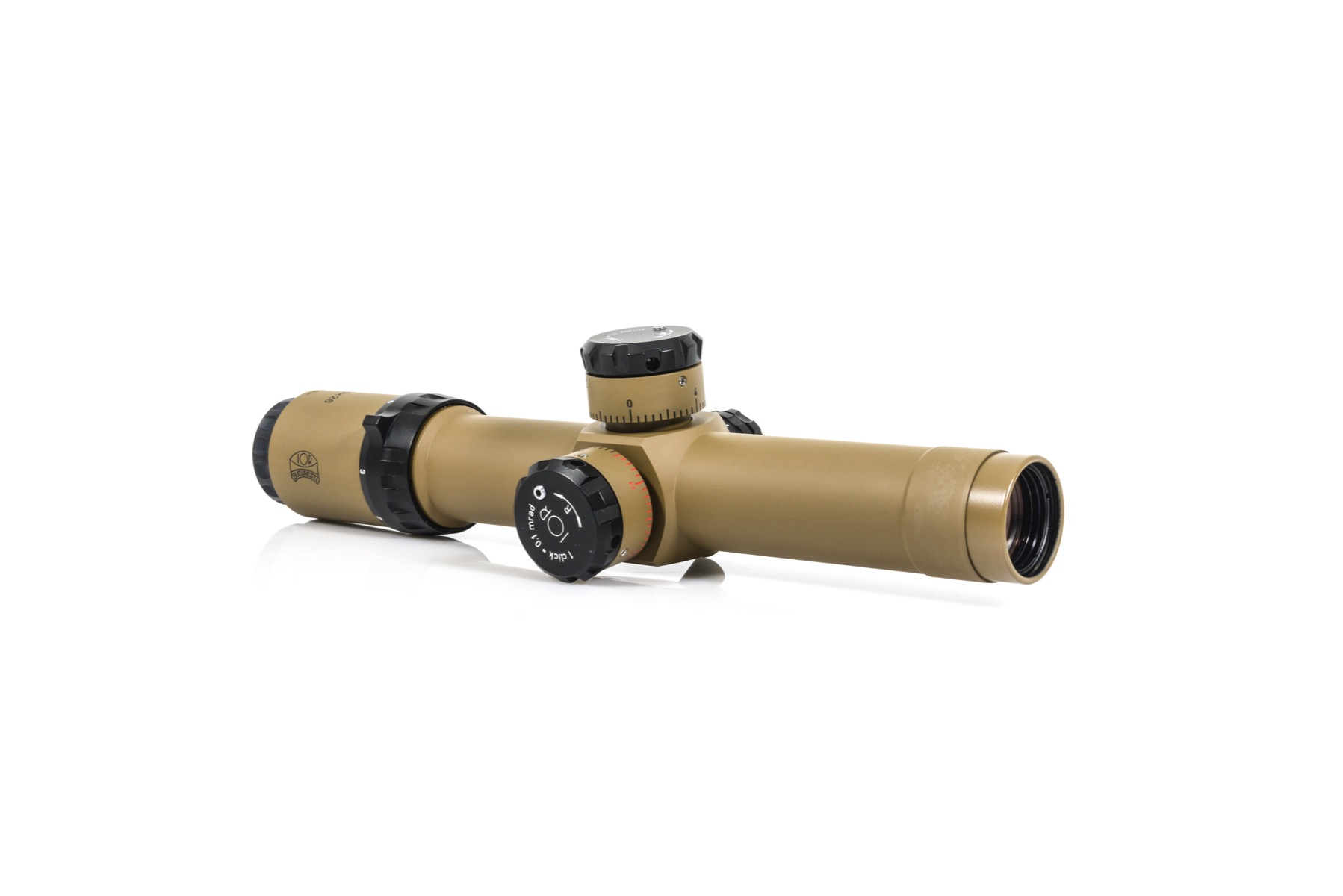 IOR Ghost 1-10x26 FFP MIL 0.1 MRAD Zero Stop Desert Tan IR Rifle Scope