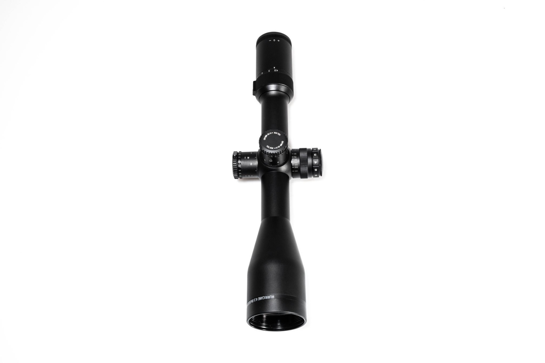 Preowned SOG WULF Hurricane 4.5-18x50 SFP Illuminated Half Mildot 0.1MRAD Side Focus Locking Turrets Rifle Scope - SOG47