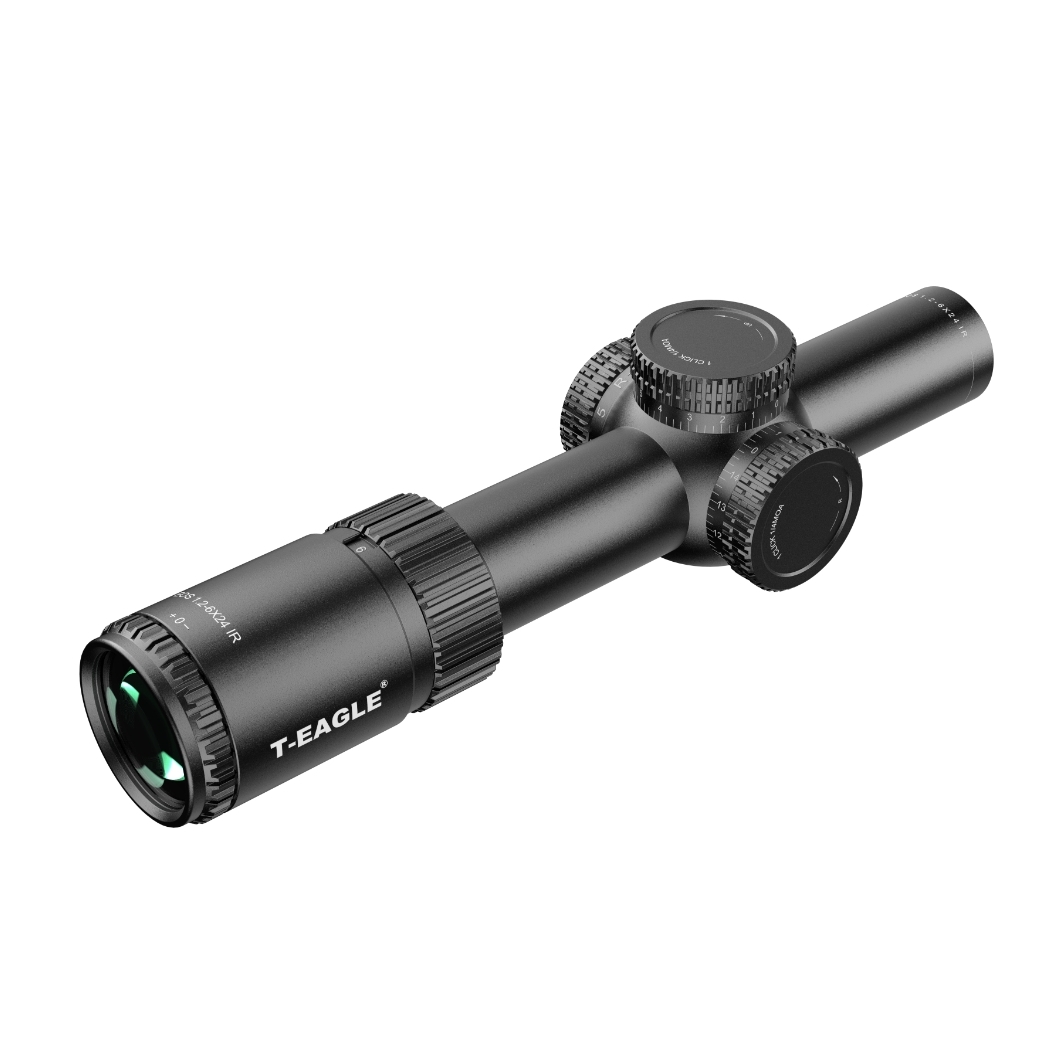 T-Eagle EOS 1.2-6x24 SFP Illuminated WA 1/4MOA 30mm Rifle Scope with Picatinny Mounts