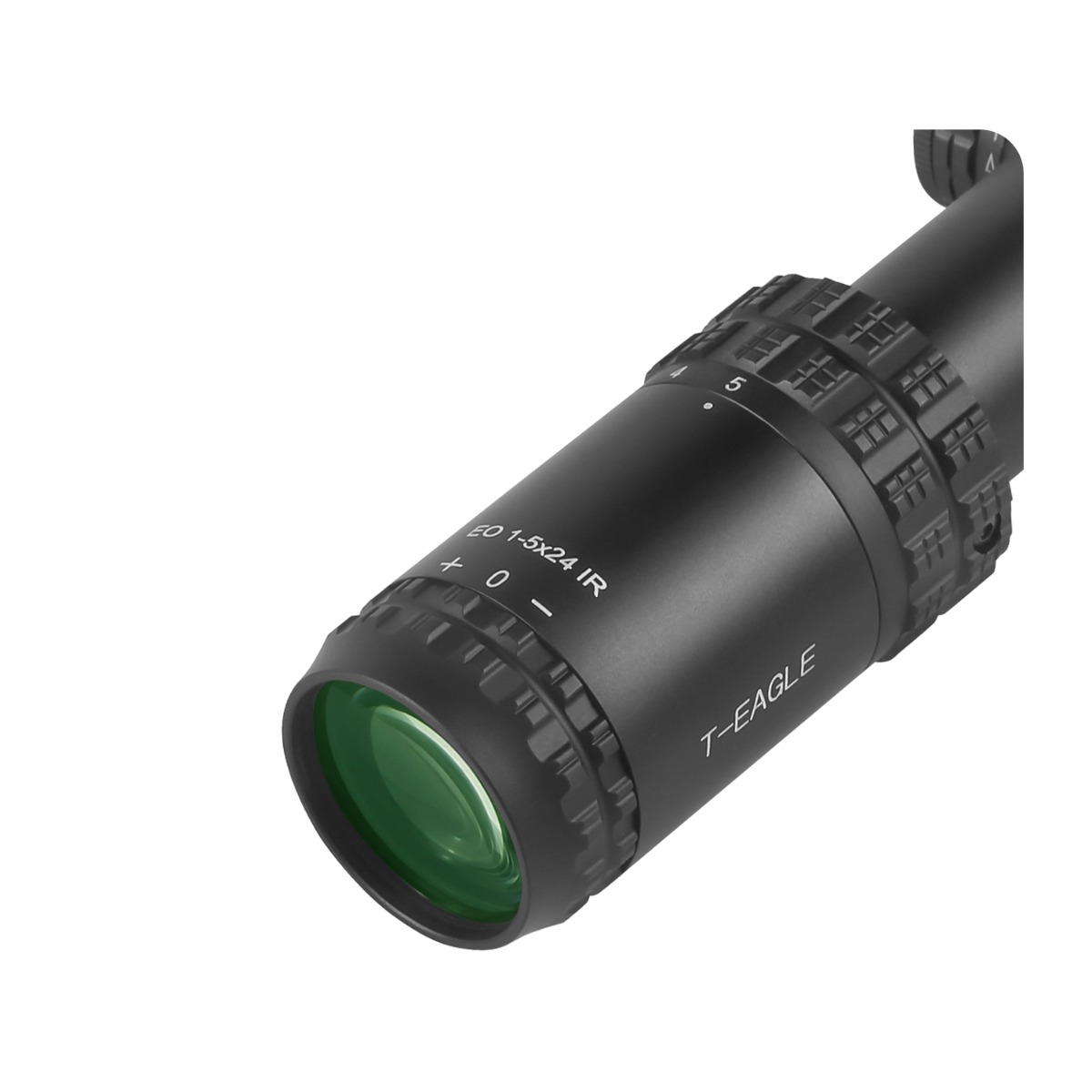 T-Eagle EO 1-5x24 Illuminated SFP MOA 1/2 MOA LT Rifle Scope with Rings 