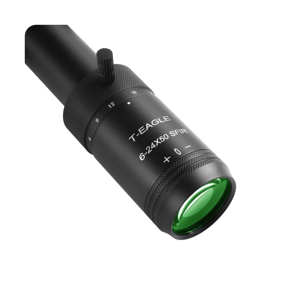 T-Eagle ER 6-24X50 Illuminated SFP MIL SF 30mm Bubble Level Rifle Scope inc Free Throw Lever & 9-11mm Dovetail Rings