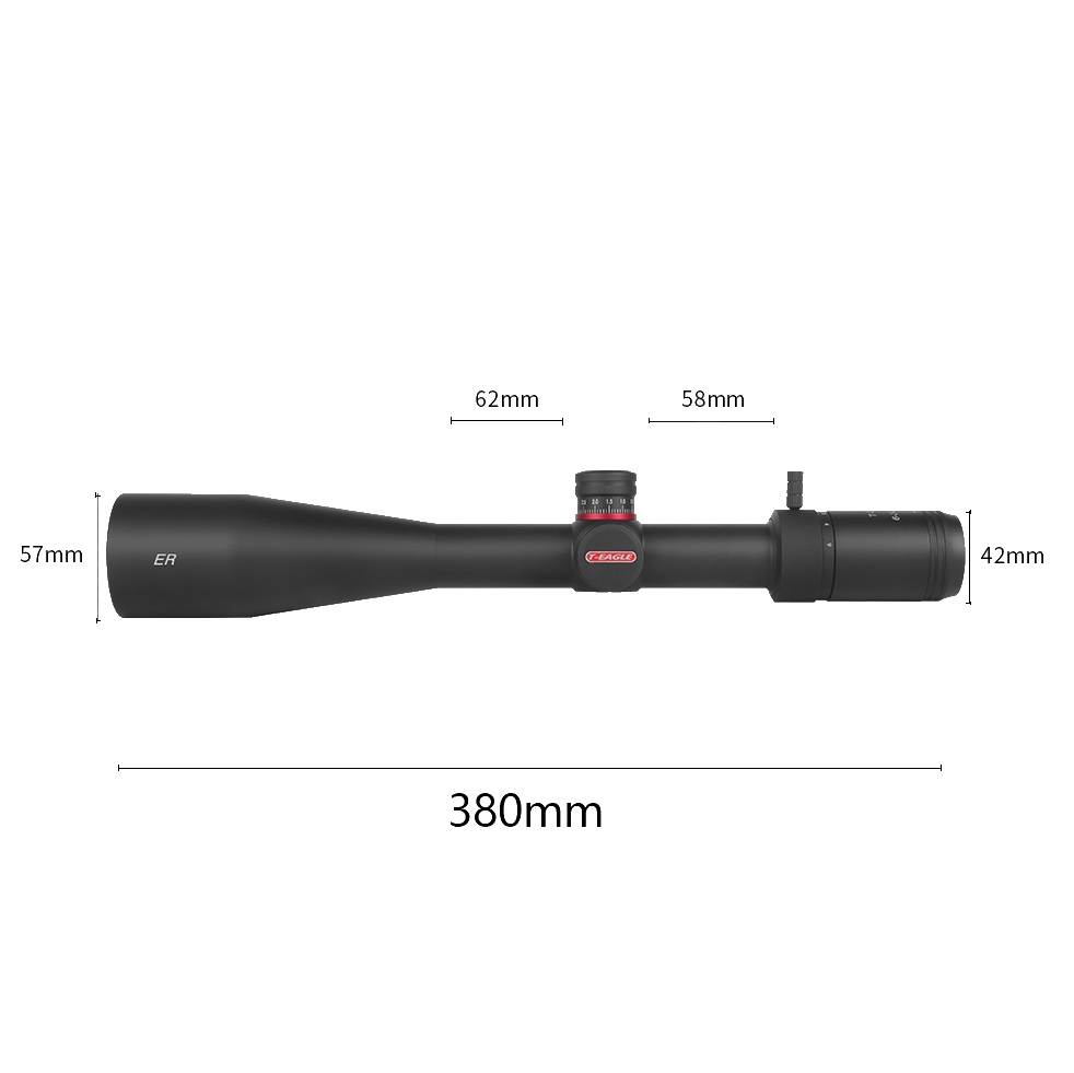T-Eagle ER 6-24X50 Illuminated SFP MIL SF 30mm Bubble Level Rifle Scope inc Free Throw Lever & 9-11mm Dovetail Rings