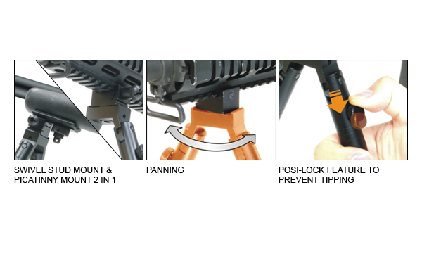 UTG Shooter's 6.2- 6.7" Picatinny Bipod