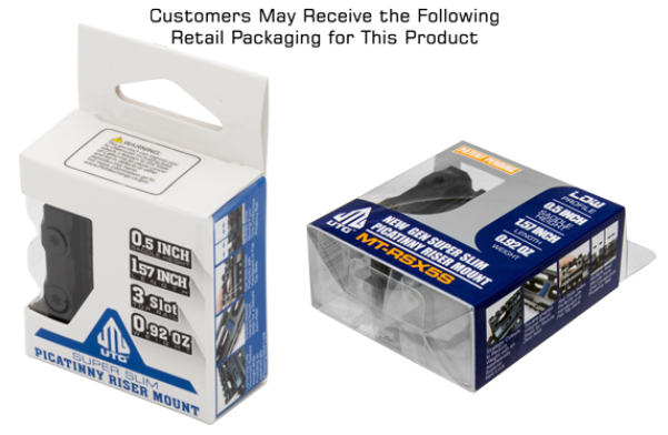 UTG Super Slim Picatinny Riser Mount, 0.5" Height, 3 Slots