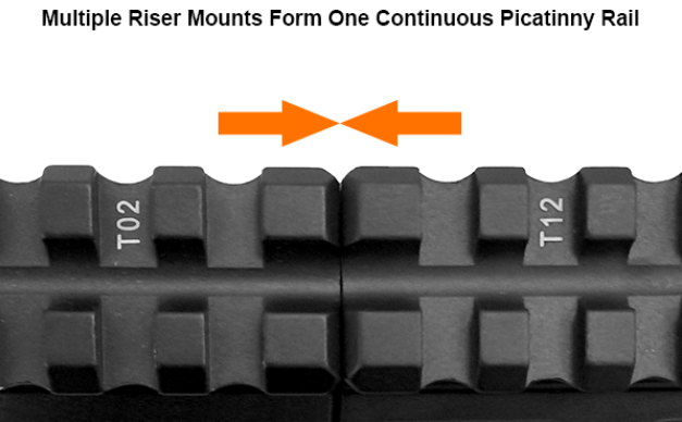 UTG Super Slim Picatinny Riser Mount, 0.75" Height, 13 Slots