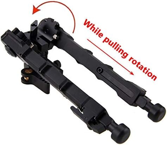 T-Eagle V9 Aluminium 6-9 Inch Adjustable Notched Leg Bipod with Picatinny Mount