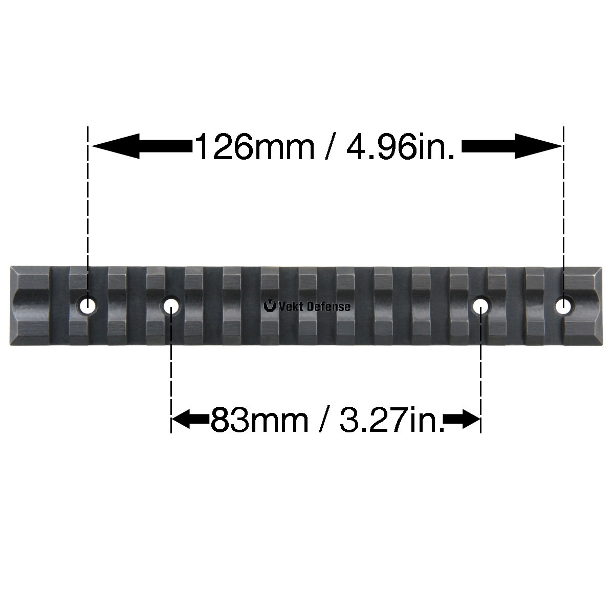 Vector Tikka T3 T3X Steel Picatinny Rail Adapter Base Rail 0 MOA