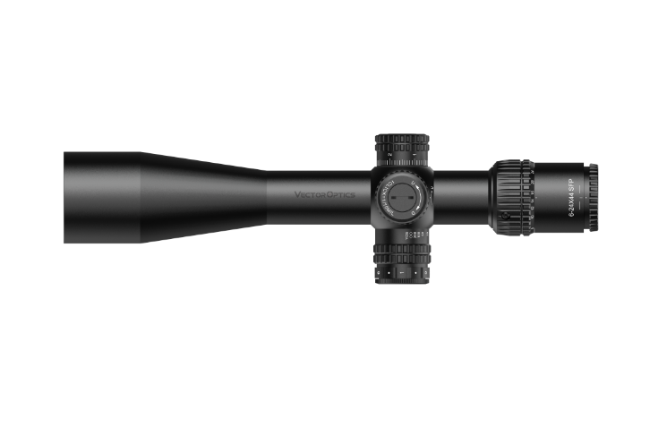 Preowned TSP Vector Optics Veyron 6-24x44 SFP Illuminated Side Focus MPR-V10 0.1 MRAD Locking Turret Long  Range 30mm Rifle Scope - SOG67