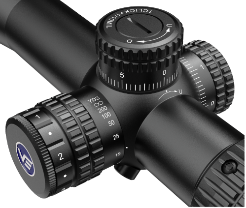 Preowned TSP Vector Optics Veyron 6-24x44 SFP Illuminated Side Focus MPR-V10 0.1 MRAD Locking Turret Long  Range 30mm Rifle Scope - SOG67