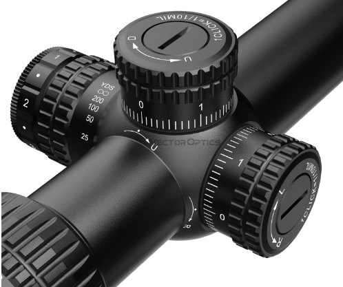 Preowned TSP Vector Optics Veyron 6-24x44 SFP Illuminated Side Focus MPR-V10 0.1 MRAD Locking Turret Long  Range 30mm Rifle Scope - SOG67