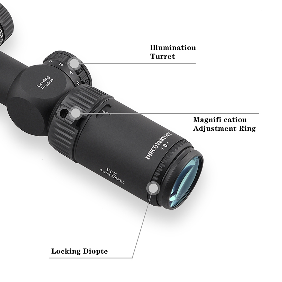 Discovery Optics VT-Z 4-16x42 SF IR SFP 1/4MOA 1" Rifle Scope