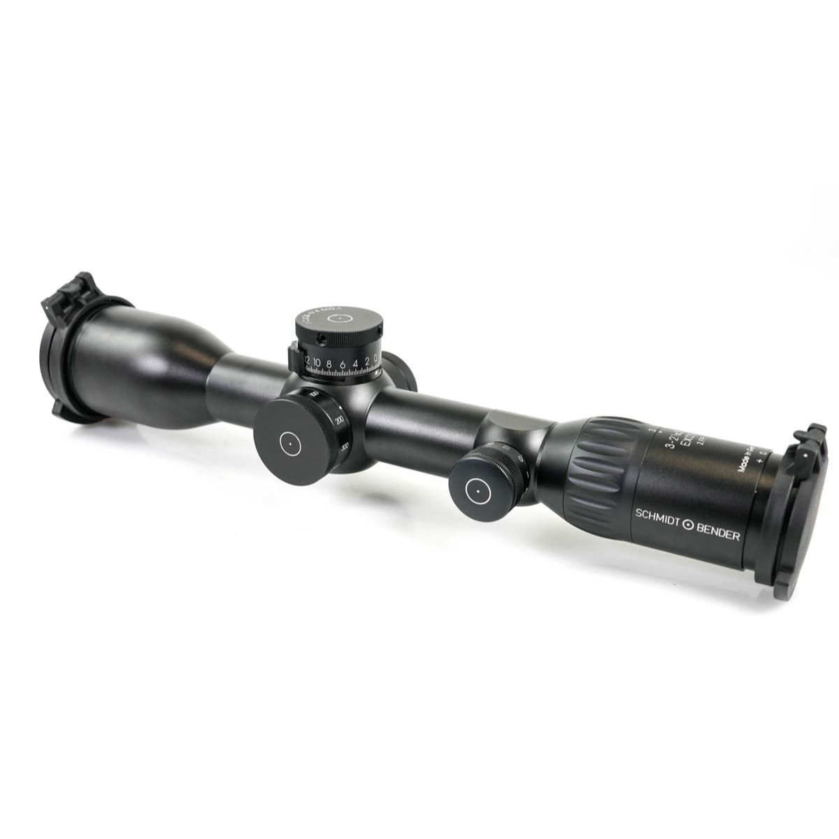 Preowned SOG Schmidt & Bender EXOS 3-21x50 SFP Illuminated LRH-MOA ST II LT 1/4 MOA CCW Rifle Scope - SOG-0024