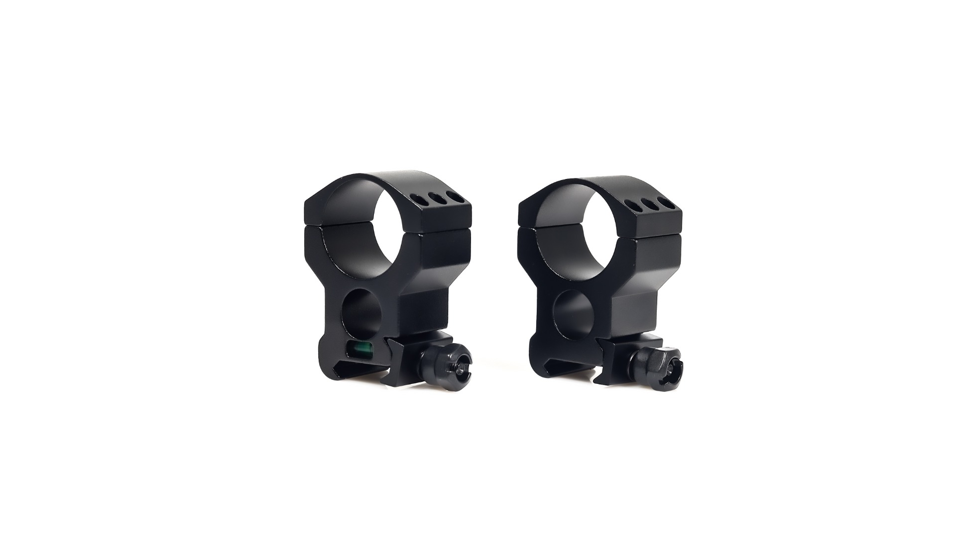 WULF Pro Tac 30mm Bubble Level Heavy Duty 6 Screw Weaver/Picatinny Rings - High