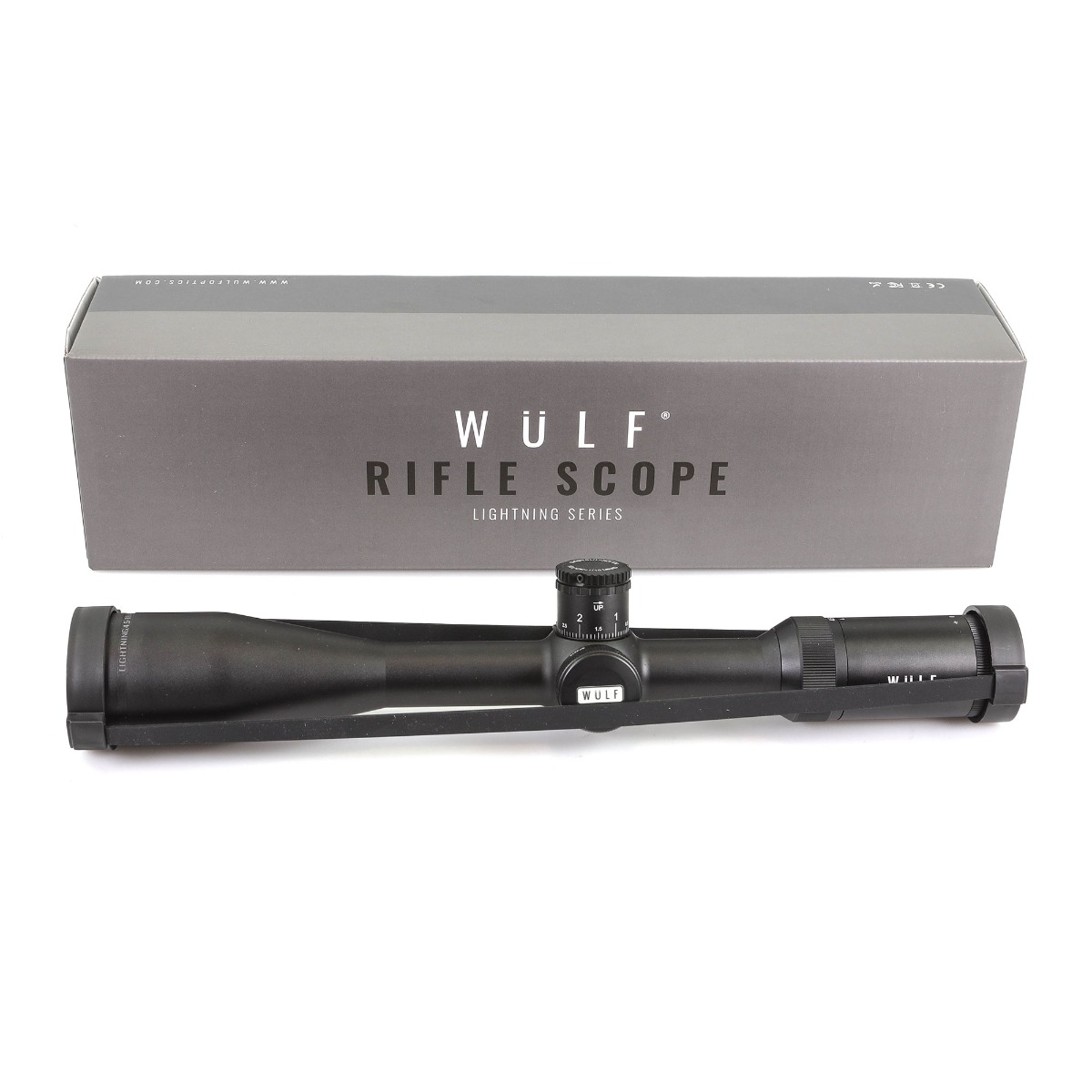 **OPEN BOX RETURN** WULF Lightning 4.5-18x44 SFP Non Illuminated Half Mildot Side Focus (1 inch) Tactical 0.1 MRAD Rifle Scope - OBR-0087