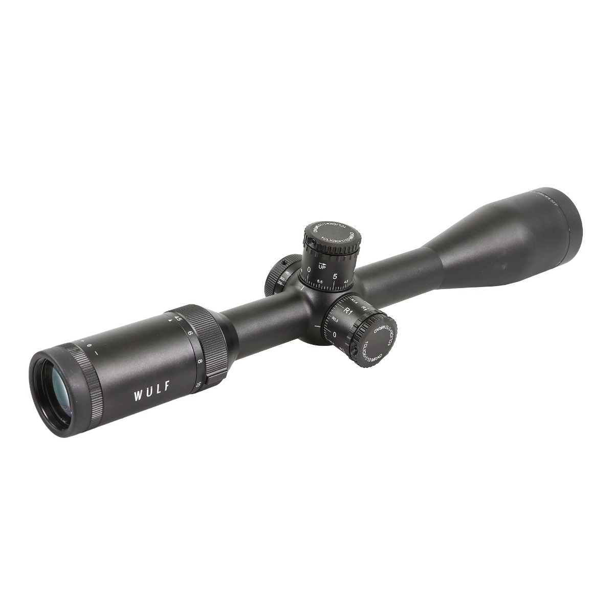 **OPEN BOX RETURN** WULF Lightning 4.5-18x44 SFP Non Illuminated Half Mildot Side Focus (1 inch) Tactical 0.1 MRAD Rifle Scope - OBR-0087