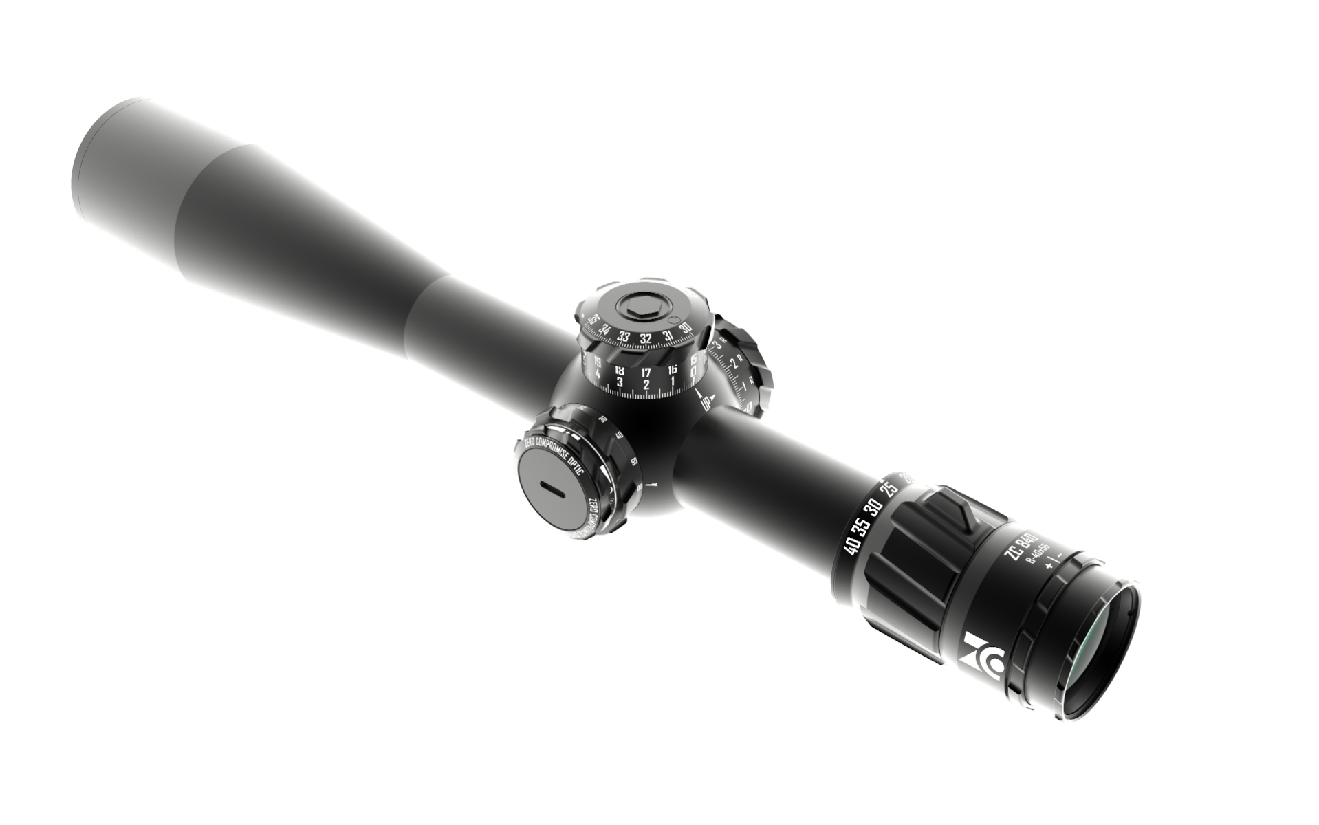 Zero Compromise Optic 8-40x56 FFP Illuminated MPCT2 0.1 Mils CCW Rifle Scope (+ZCO 2pc Rings)